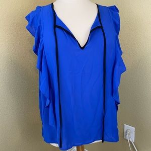 NWT Eloquii Size 20 Blue Sleeveless Blouse